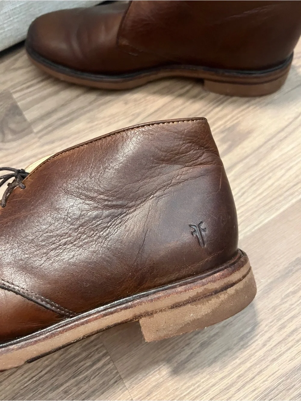 Frye Men’s Brown Leather Chukka Boots Size 9.6 Made in Mexico
